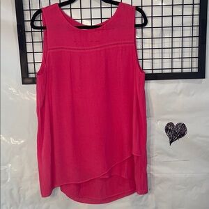 Cristina B Vibrant Pink Sleeveless Blouse